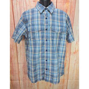 Exofficio Mens Plaid Short Sleeve Shirt Medium